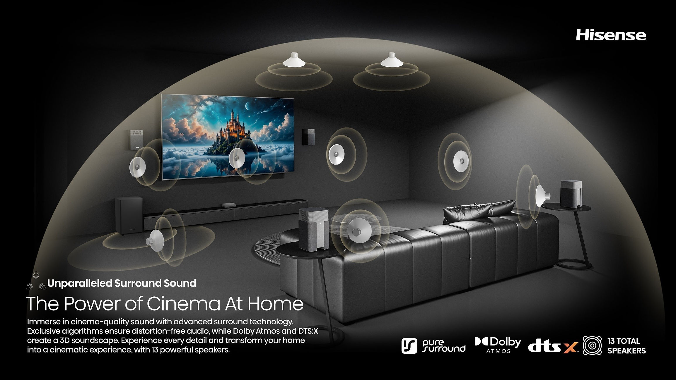 Hisense HT Saturn 4.1.2 Ch Wireless Home Theater System | Hisense-USA