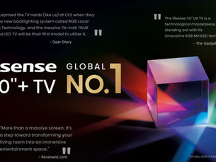 Hisense global #1 in 100" TVs